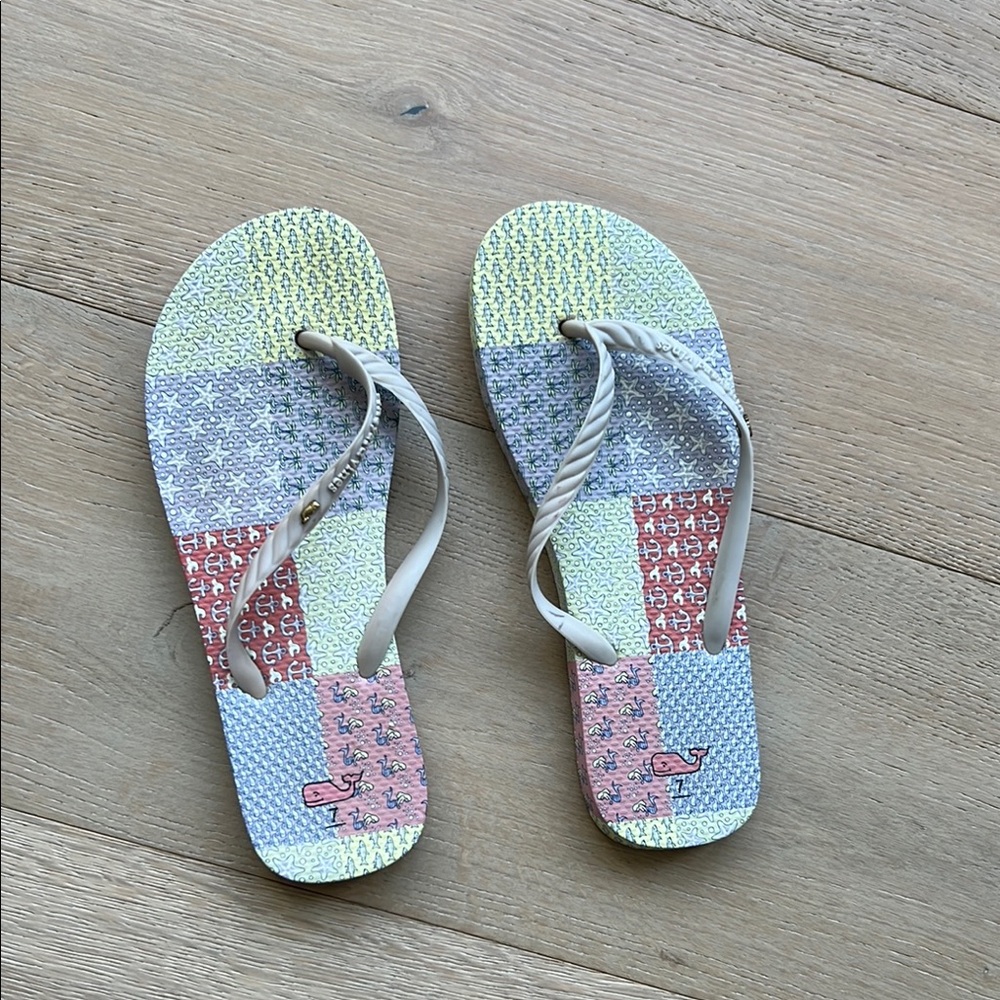 Colorful Patchwork Flip Flops